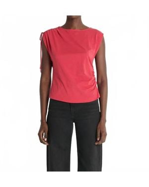 Nation Ltd Julie Shoulder Tie Top - Red