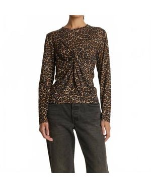 Nation Ltd Marion Twist Front Tee - Brown