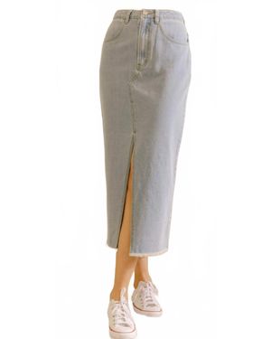 Storia Pencil Midi Skirt - White