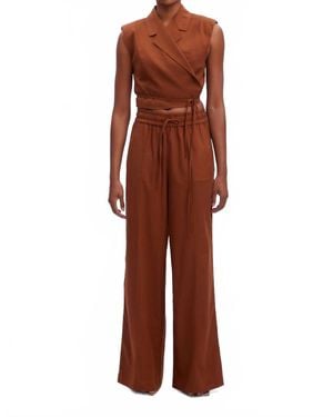 Gestuz Leena Linen Pants - Red