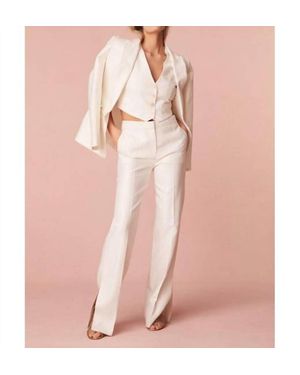 LoveShackFancy Poppet Straight Leg Tailored Pants - Pink