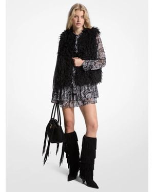 MICHAEL Michael Kors Faux Fur Vest - Black