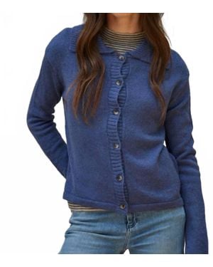 By Together Lumi Collared Cardigan Top - Blue