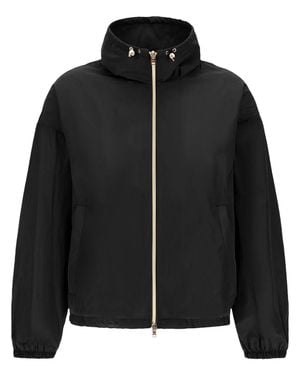 Herno Slightly Cropped Jacket With High Collar - Black