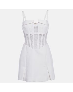 Dion Lee Mesh And Cotton Corset Mini Dress - White