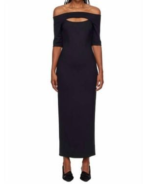 Rosetta Getty Cutout Off The Shoulder Dress - Blue