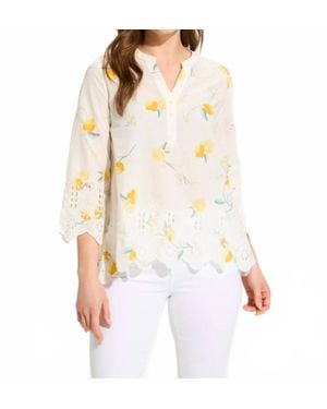 Fdj Eyelet Top - White