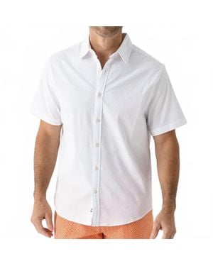 Fair Harbor Seersucker Button Up Shirt - White