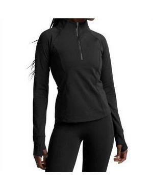 Beyond Yoga Pacer Fleece Quarter Zip Pullover - Black