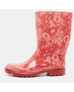 Ferragamo Pvc Rain Boots - Red