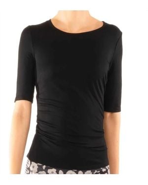 Gretchen Scott Super Soft Short Sleeves Top - Black