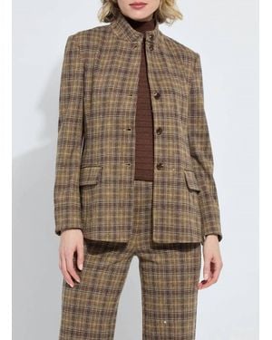Lyssé Marceline Convertible Collar Blazer - Brown