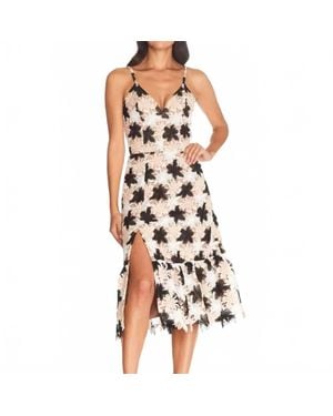 Dress the Population Chantal Floral Lace Dress - Brown