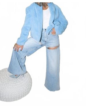 Angel Wings by Lucy Bear Den Crop Jacket - Blue