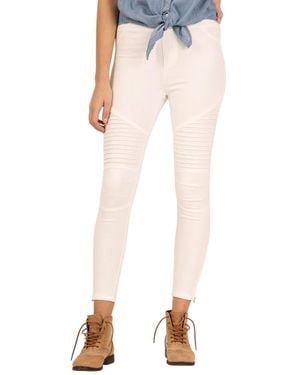 Umgee Washed Moto Jegging - White