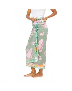 Kerri Rosenthal Toile Sarong - Green