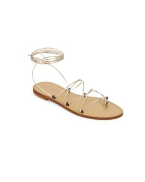 Amanu Serengeti Strappy Ankle Tie Sandal - White