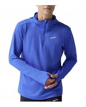 Brooks Notch Thermal Hoodie - Blue
