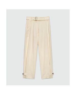 MSGM Viscose Casual Pants - Natural