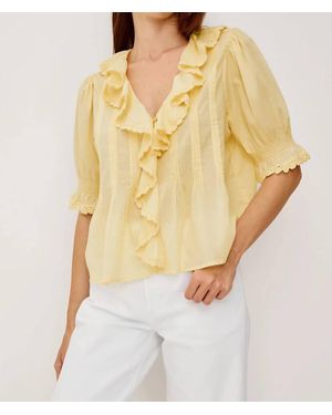 Rails Bloom Ruffle Top - Natural