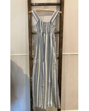 Tractr Girl's Striped Palazzo Jumpsuit - Blue