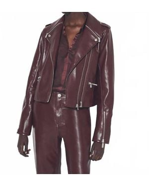 AS by DF Cindy Recycled Leather Jacket - Purple
