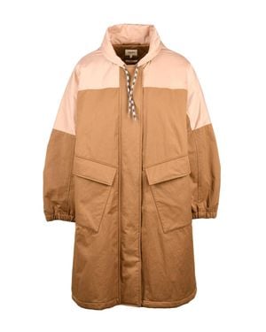 Bellerose Quilted Removable Hood Acrylic-Blend Coat - Natural
