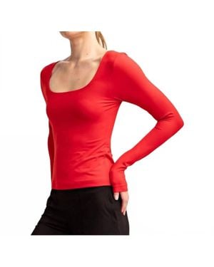Rae Mode Queen Long Sleeve Top - Red