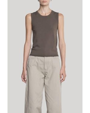 Maria McManus Double Keyhole Top - Gray