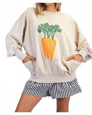 Style U Cute As A Carrot Sweatshirt - Natural