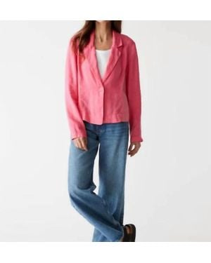 Michael Stars Pearson Ribbed Mixed Blazer - Red