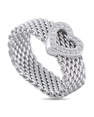 Tiffany & Co. 18K Diamond Heart Ring Ti36-050126 - Gray