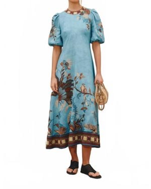 ALÉMAIS Georgie Midi Dress - Blue
