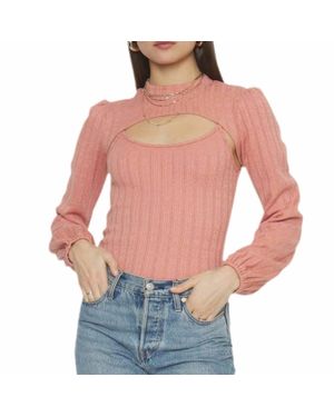 4si3nna Monique Bodysuit With Front Cut Out - Red