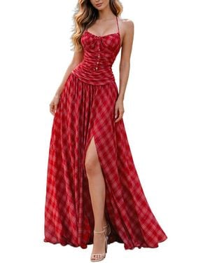 Tedora Maxi Dress - Red