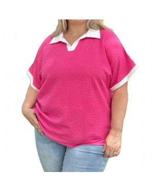 Southern Grace Tee Me Up Top - Pink