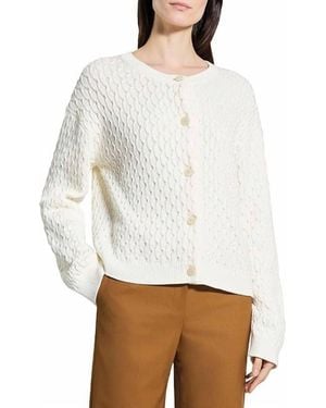 Theory Textured Cardigan - White
