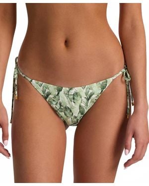 PQ Swim Floral Palm Tie Side Bikini Bottom - Green