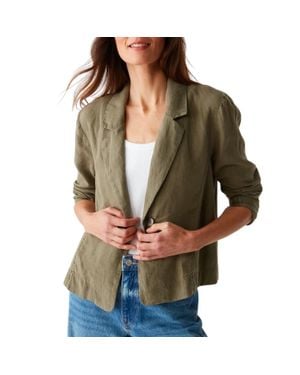 Michael Stars Pearson Linen Blazer - Green
