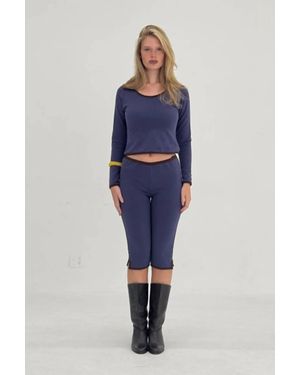 Find Me Now Binded Capri Pants - Blue