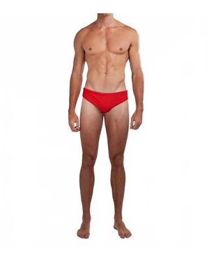 GoodPark Ribbed Dune Brief Swimming Trunks - Red