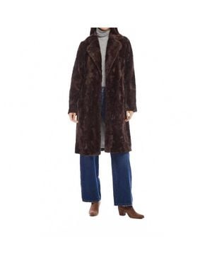 Karen Kane Faux Fur Coat - Blue