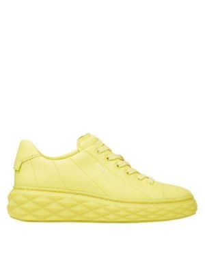 Jimmy Choo Diamond Light Maxi Low-Top Sneakers, Brand Size 39 Us - Yellow