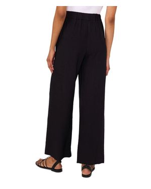 Vince Camuto Pants Rich Flat Front Mid Rise Wide Leg Ups949 - Black