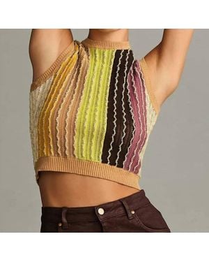 Eva Franco Crewneck Knit Vest - Multicolor