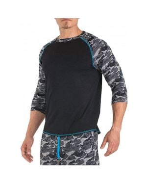 Papi Slub Jersey Baseball Tee Shirt - Black
