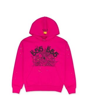Sp5der Angel Number Hoodie - Pink