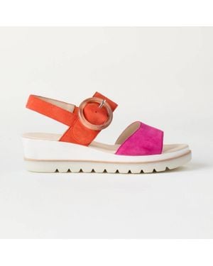Gabor Lila Color Block Sandal - Pink