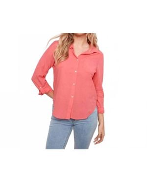 Charlie b Rolled Up Sleeve Button Up Shirt - Pink
