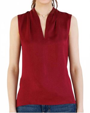 Go> By Go Silk Go To Shell Silk Top - Red